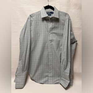 Polo Ralph Lauren Button Down Shirt Men's Size 16-34 Classic Plaid Gray cufflink